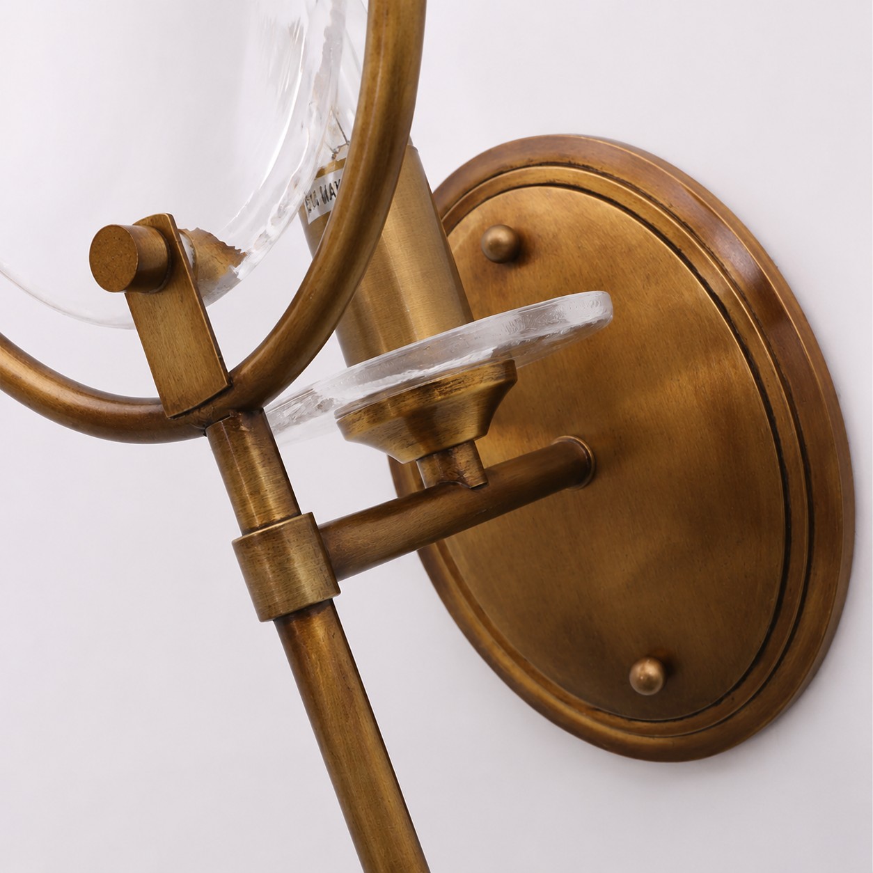 Oval Glass Wall Sconce With Pull Chain