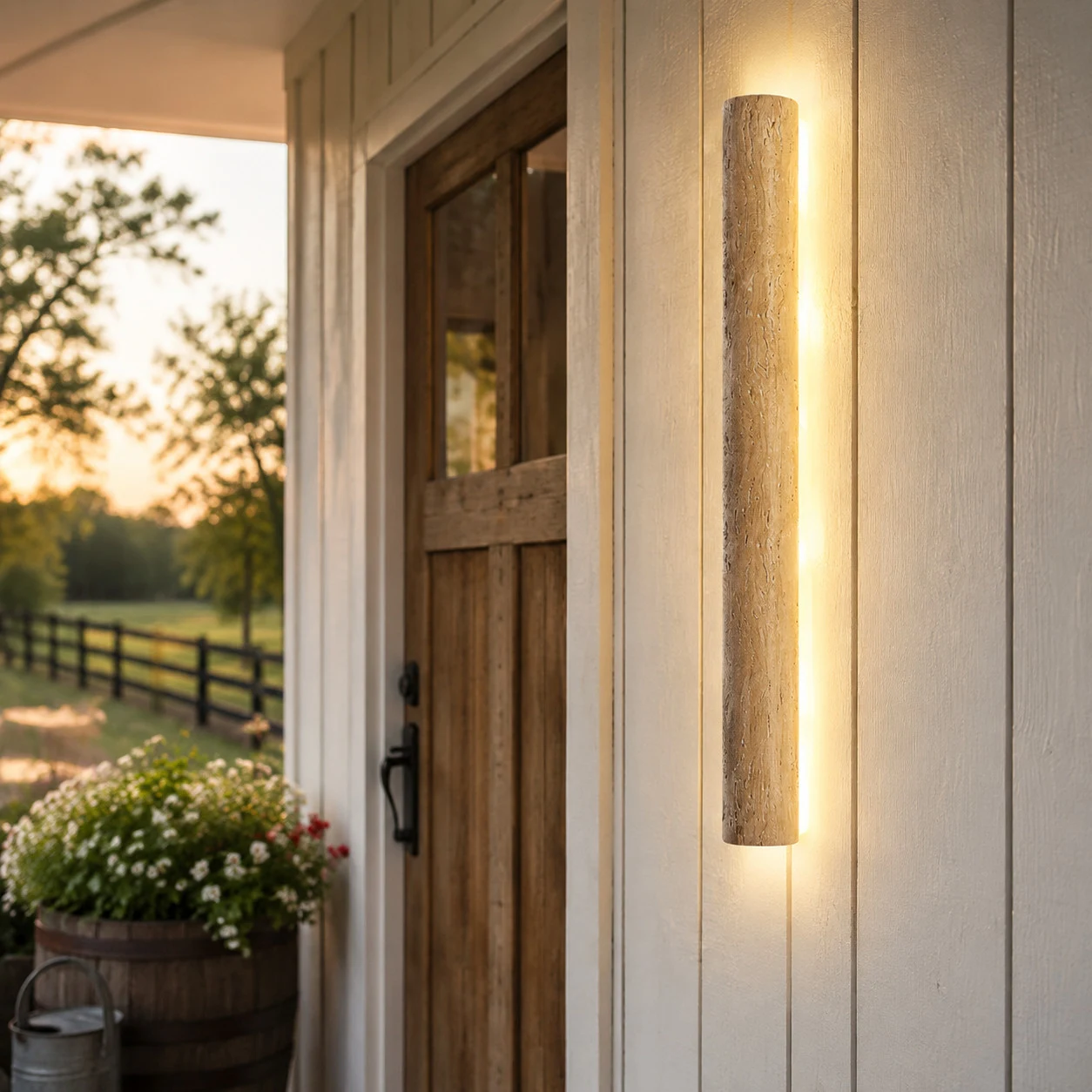 Outdoor wall light scene