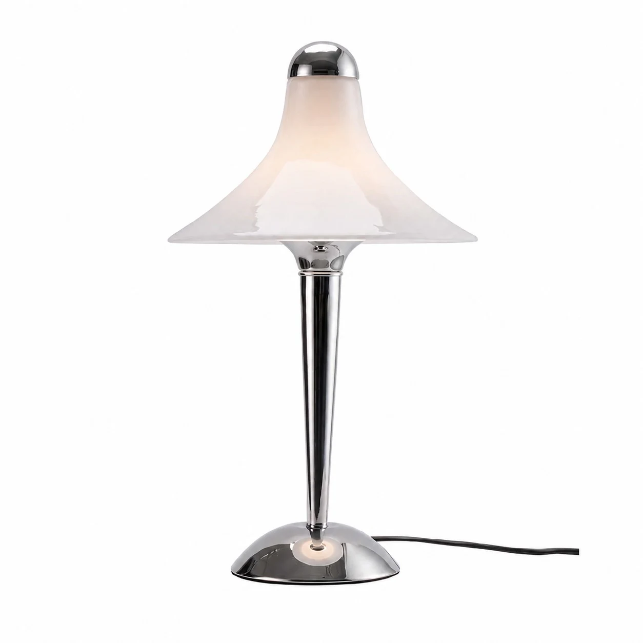 White trumpet table lamp product view