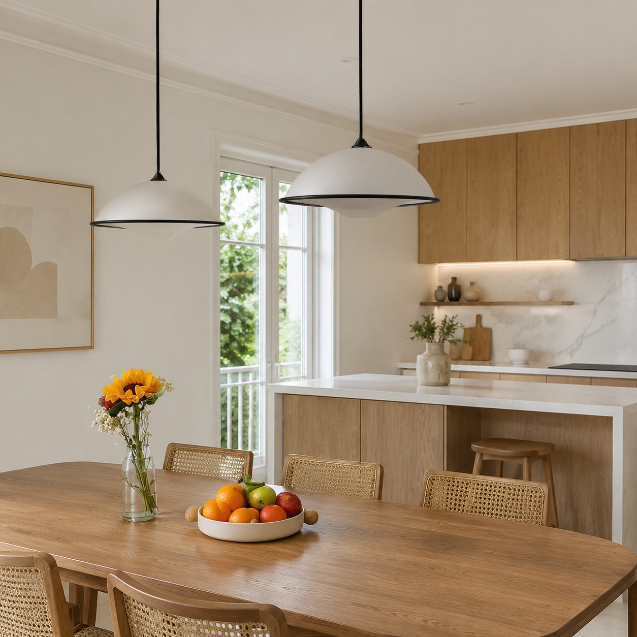 kitchen island pendant lamp scene