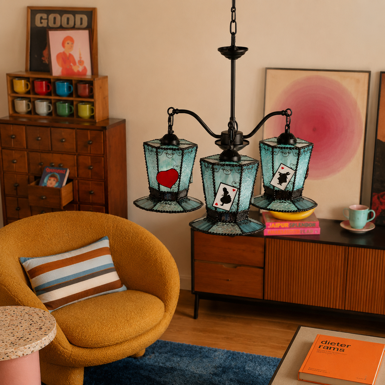 Blue lifestyle scene