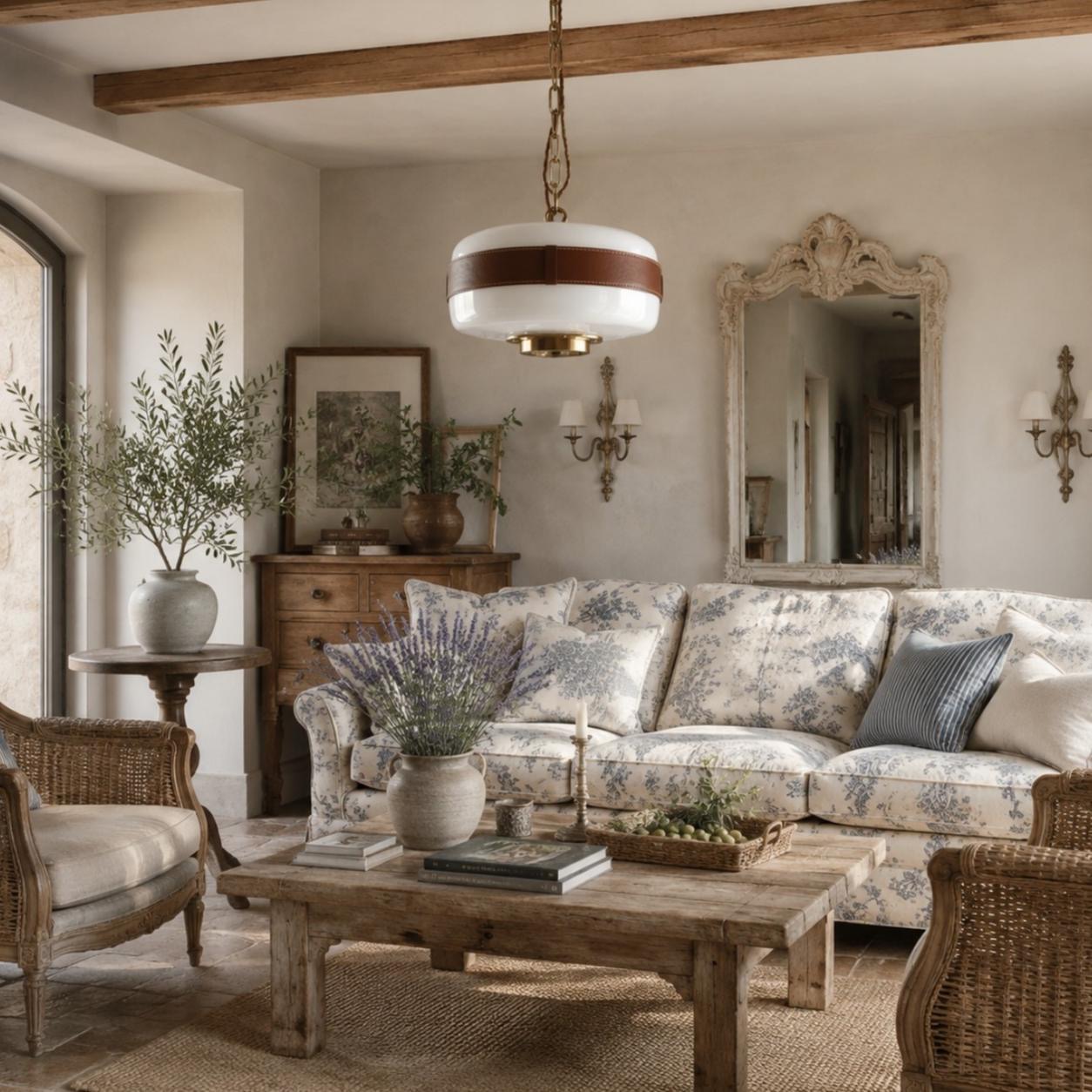 Vintage glass pendant light with warm ambience