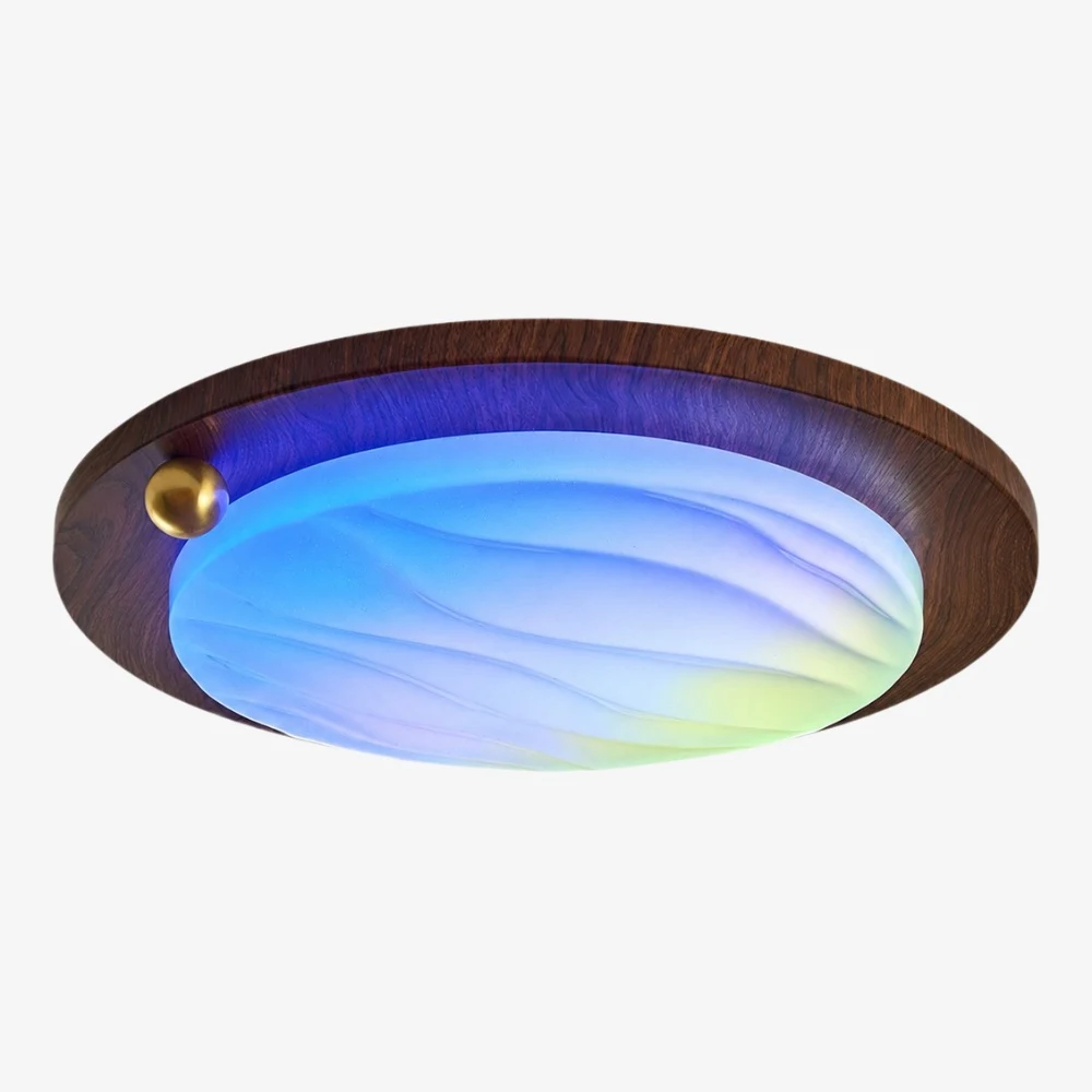 Walnut RGB Dynamic Sky Flush Mount Ceiling Light