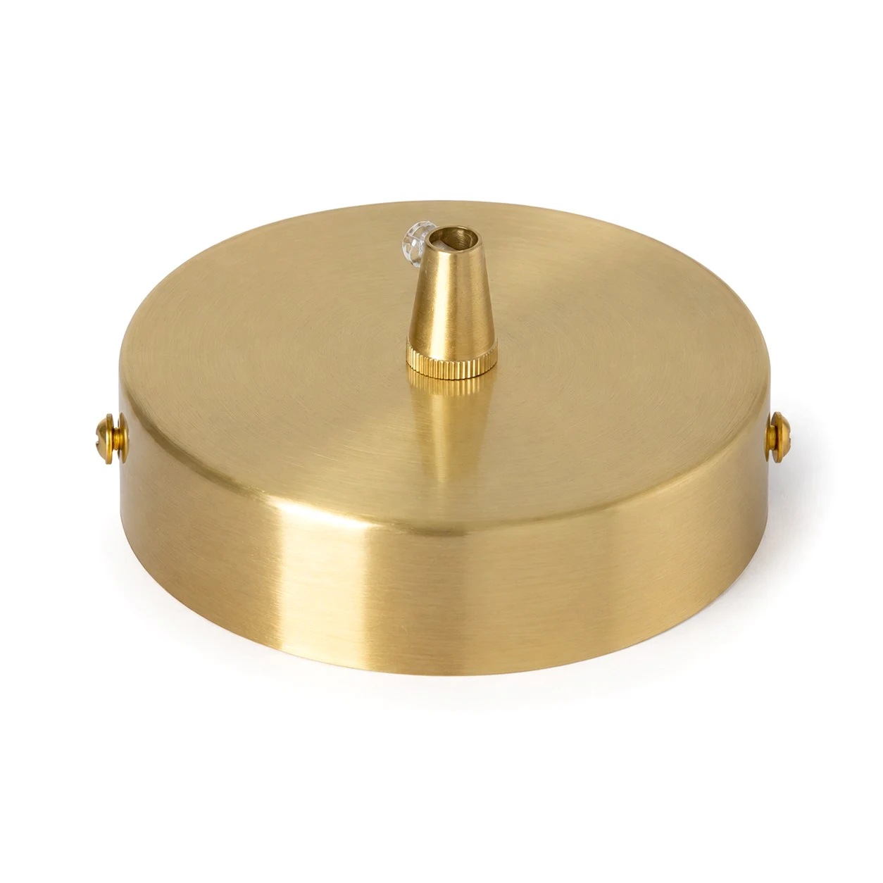 brass canopy detail for vintage French ruffled glass lamp