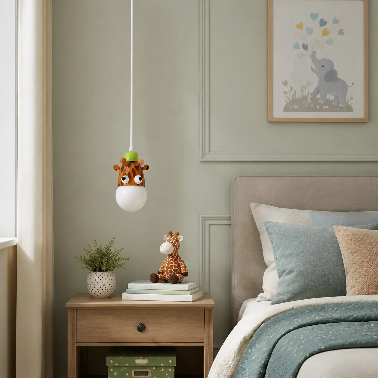 Giraffe LED pendant light close room view