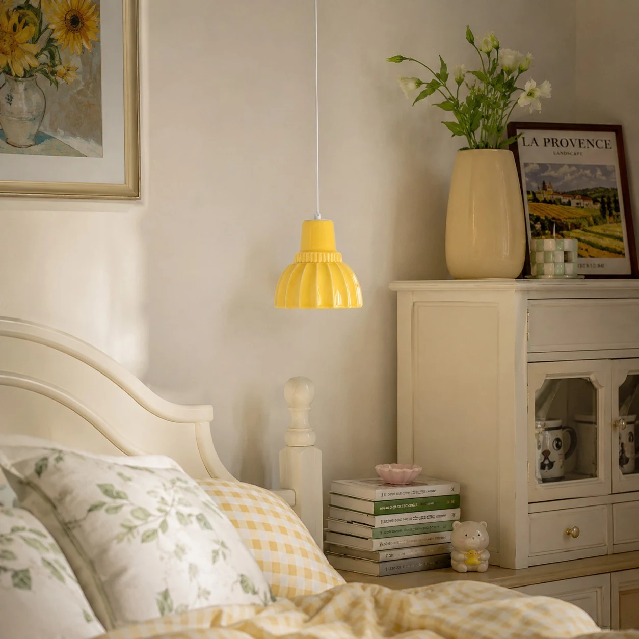 Ceramic pendant in room setting