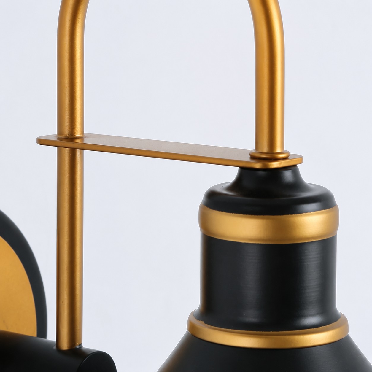 Black and Gold Outdoor Wall Lantern