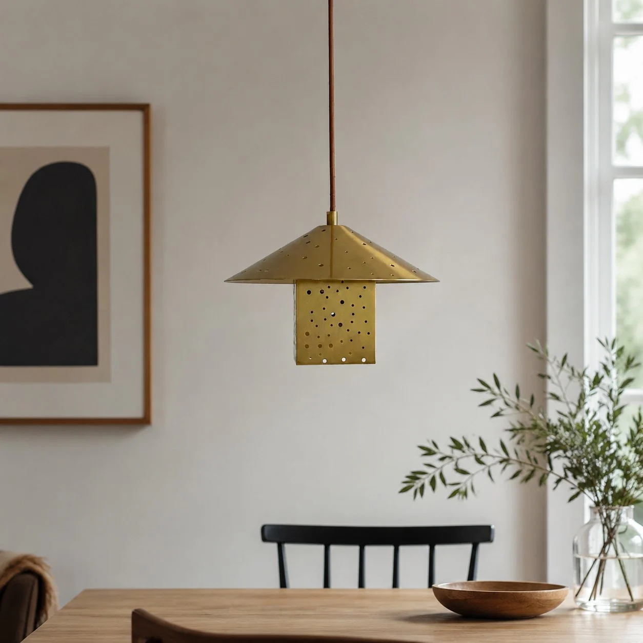 Bauhaus Hollow Silver Single Pendant Light