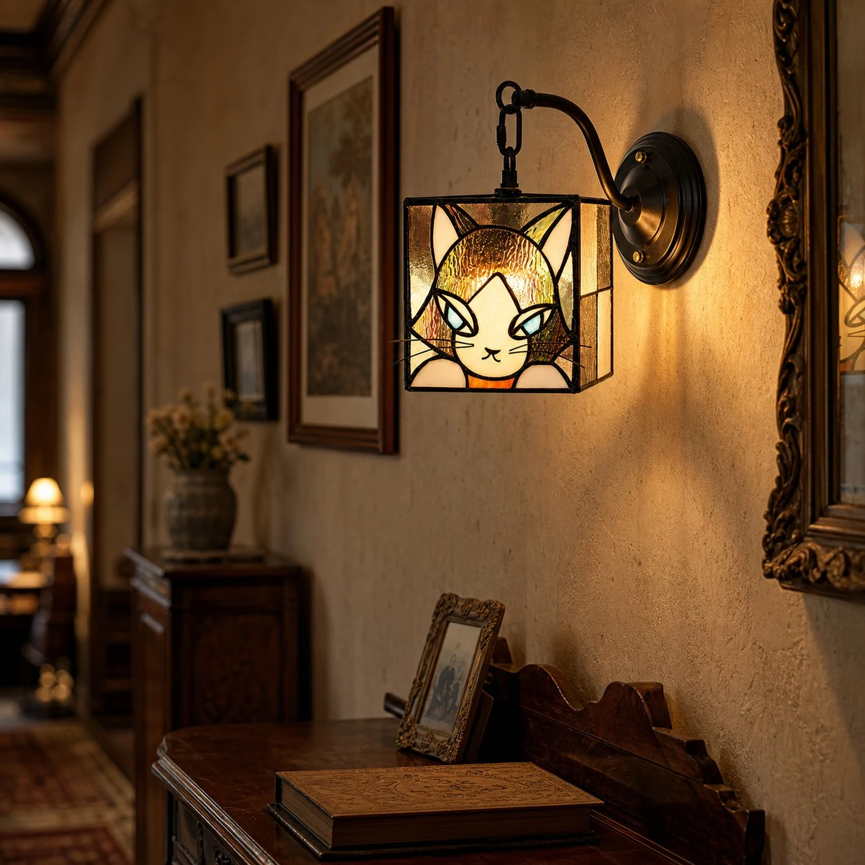 Cafe or hallway accent scene