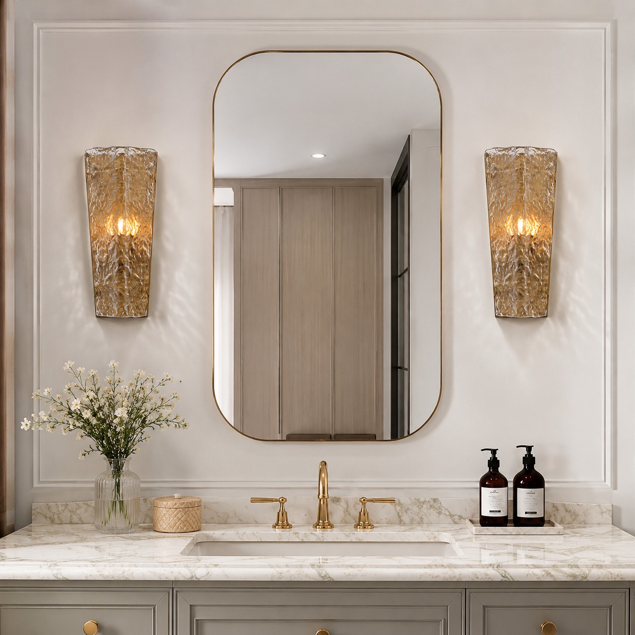 vanity pair installation scene