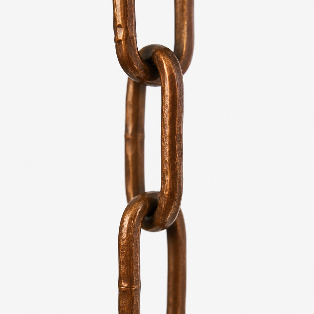 Close-up of brown leather pendant chain detail