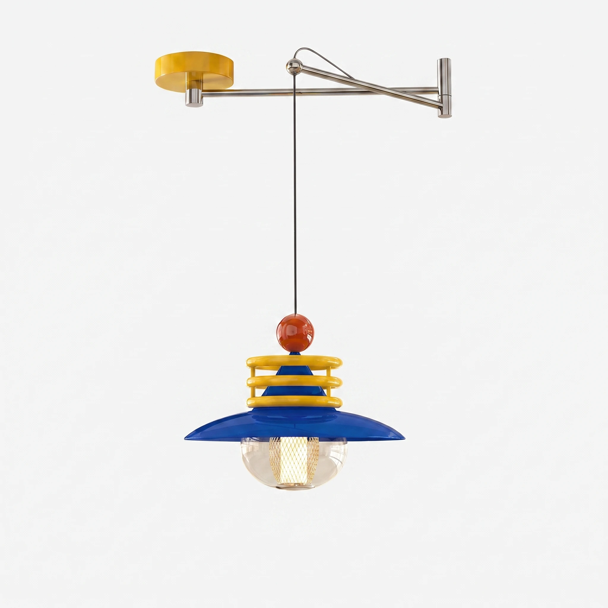 Blue yellow and red dopamine pendant lamp SKU image