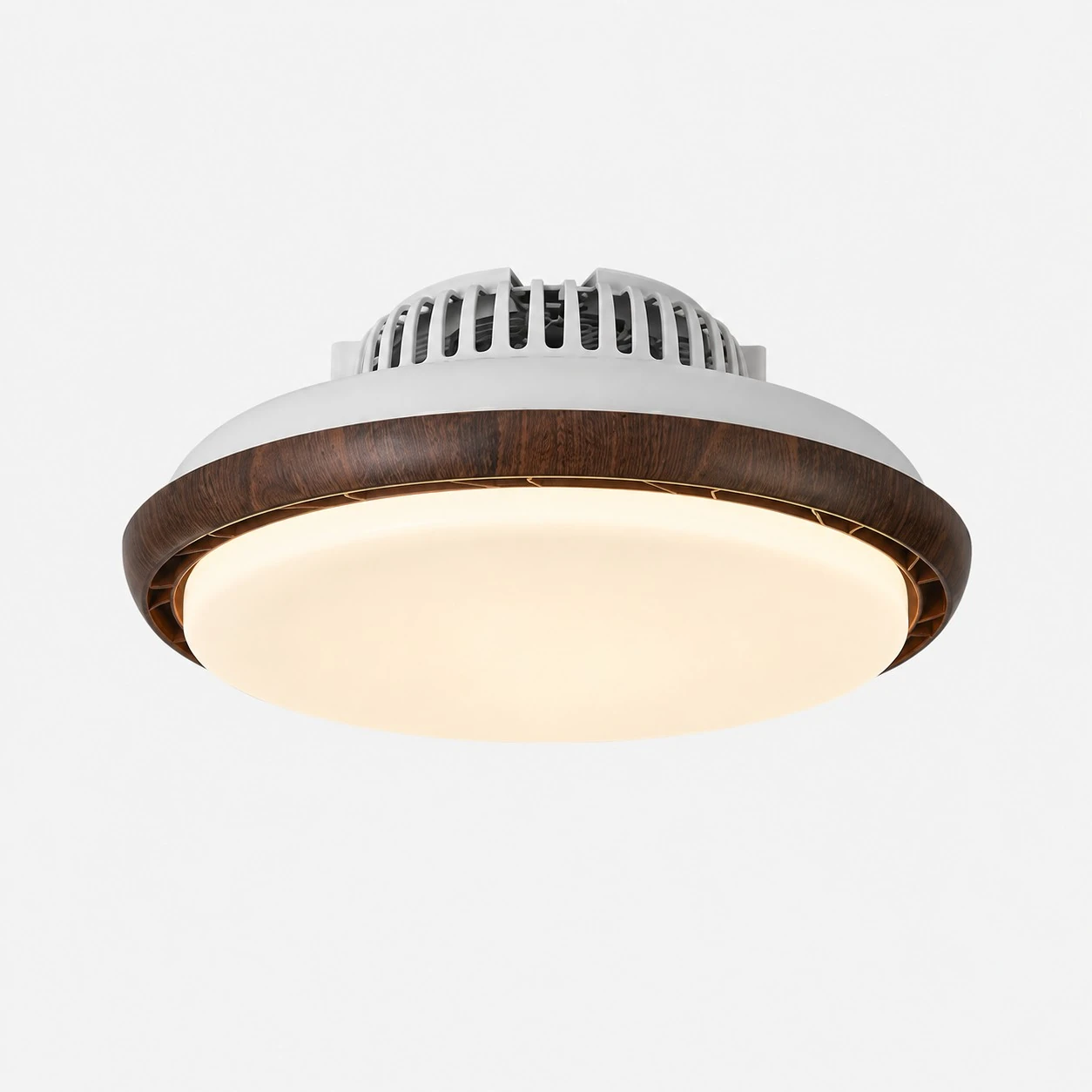 Walnut vented ceiling fan light