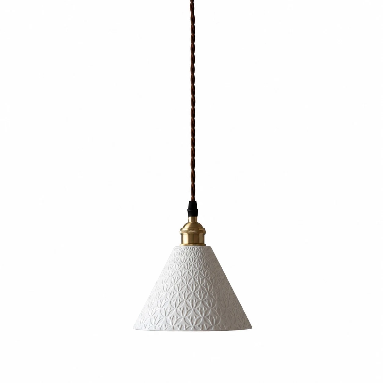 sku cone floral white brass