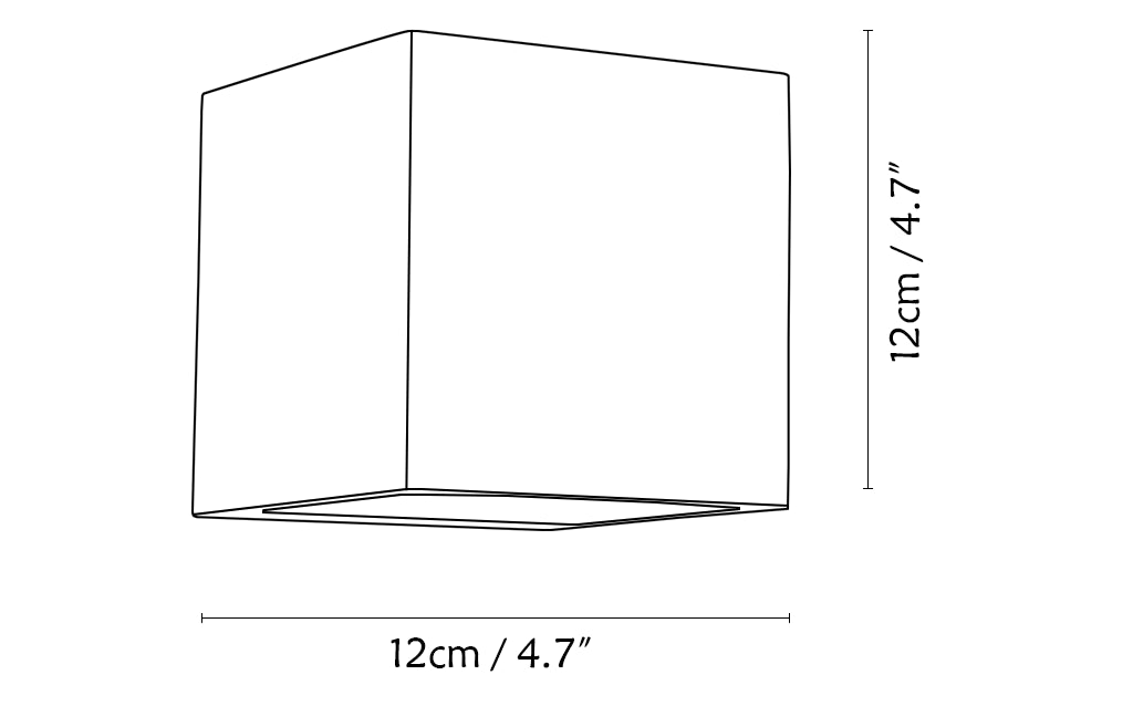 Square Rectangular Travertine Wall Lamp