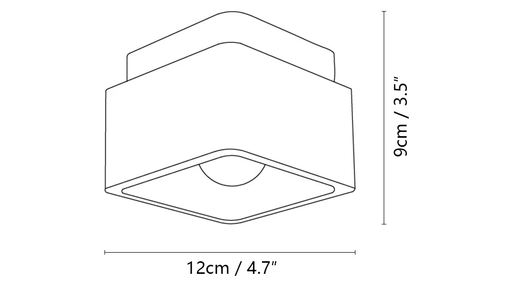 Cube Terra Block Travertine Ceiling Light
