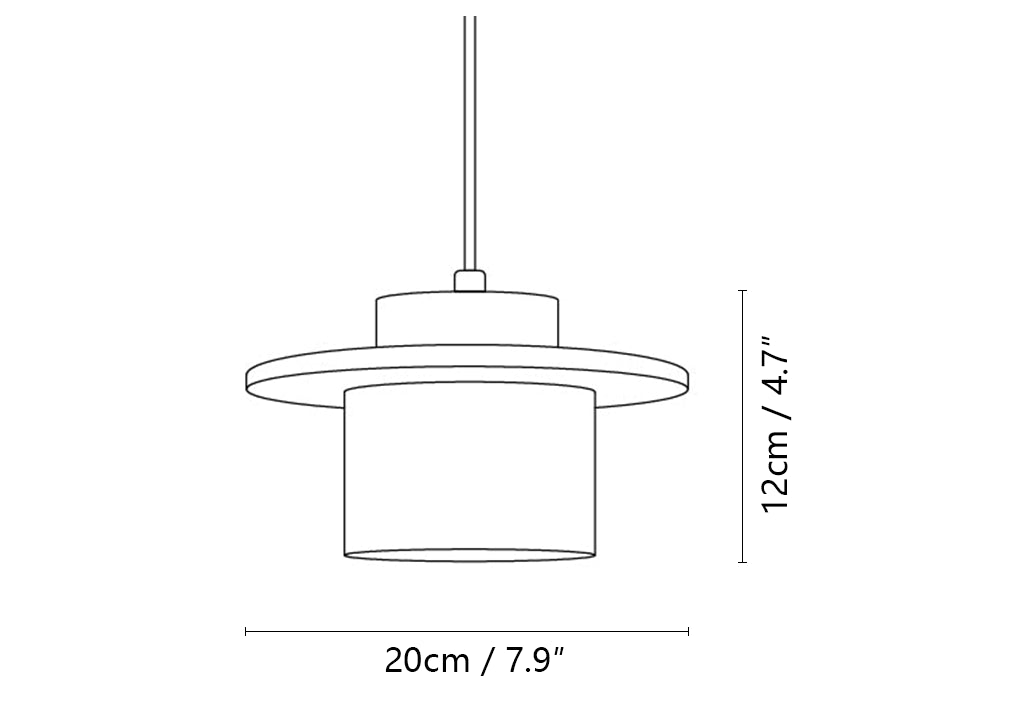 Cylindrical Stonova Duo Travertine Pendant Light