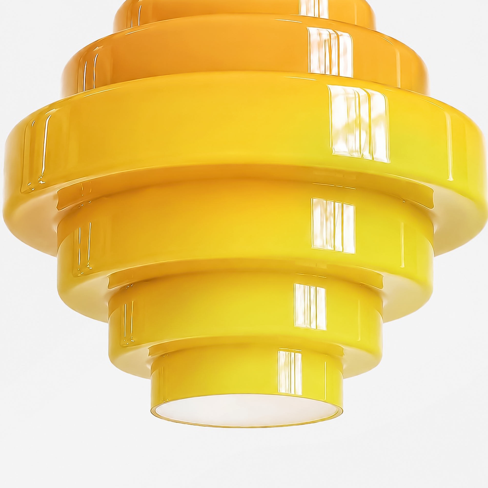 Glass shade underside detail