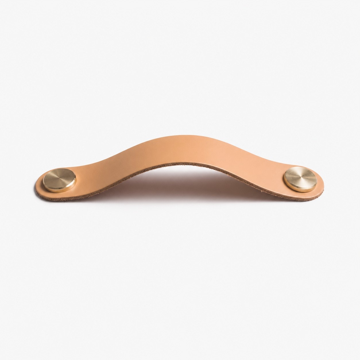 Cowhide leather and brass cabinet pull handle color and size option