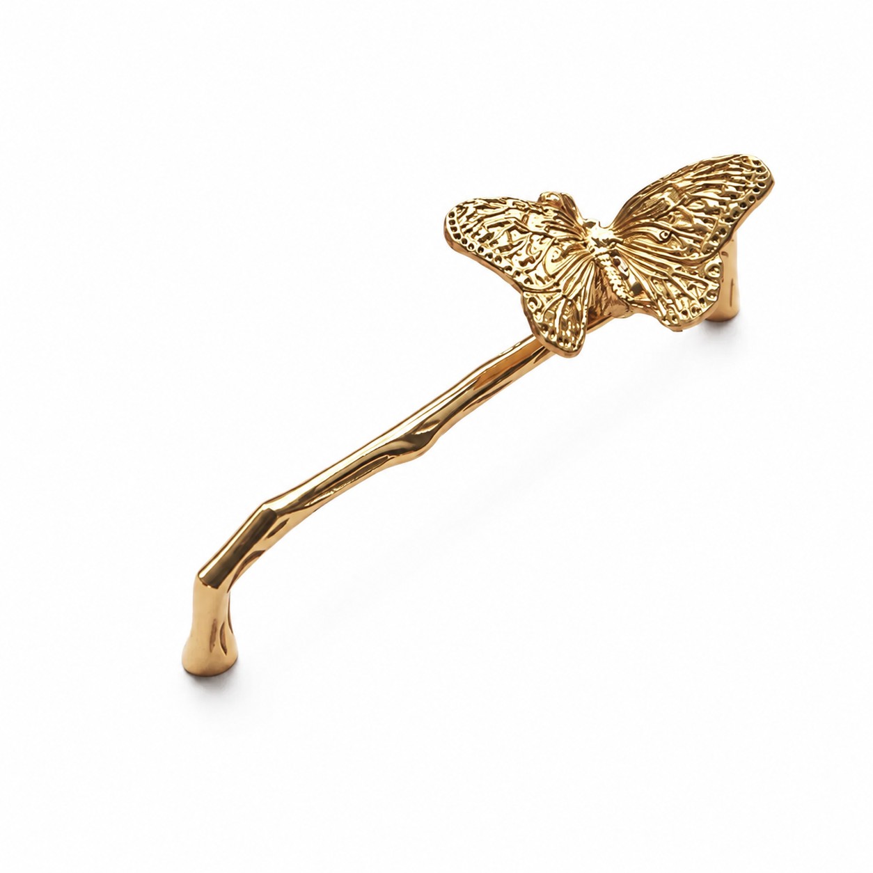 Vintage Butterfly brass cabinet handle with 6.3 in c-c / 16.0 cm c-c mounting