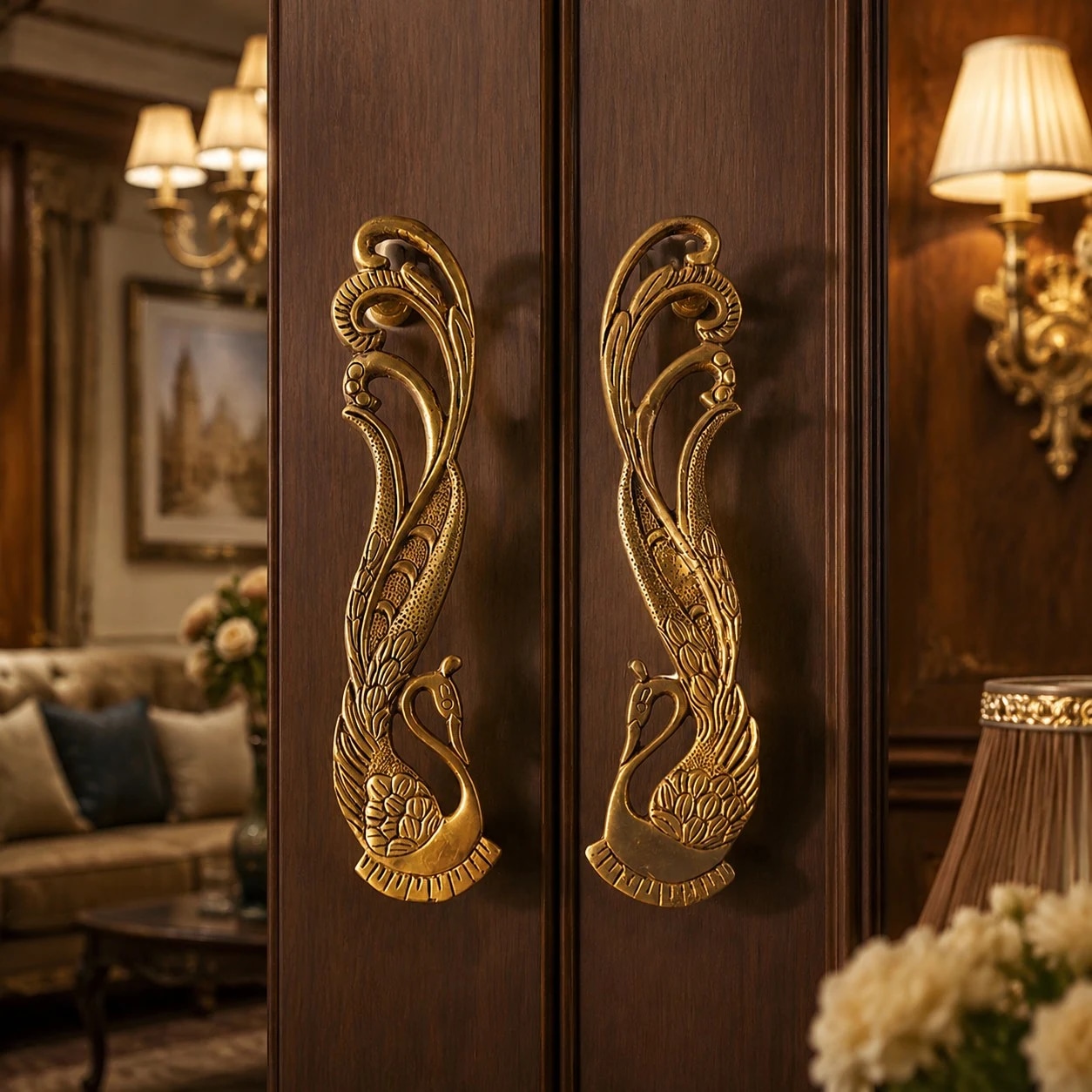 Handcrafted Brass Animal Door Handles 3