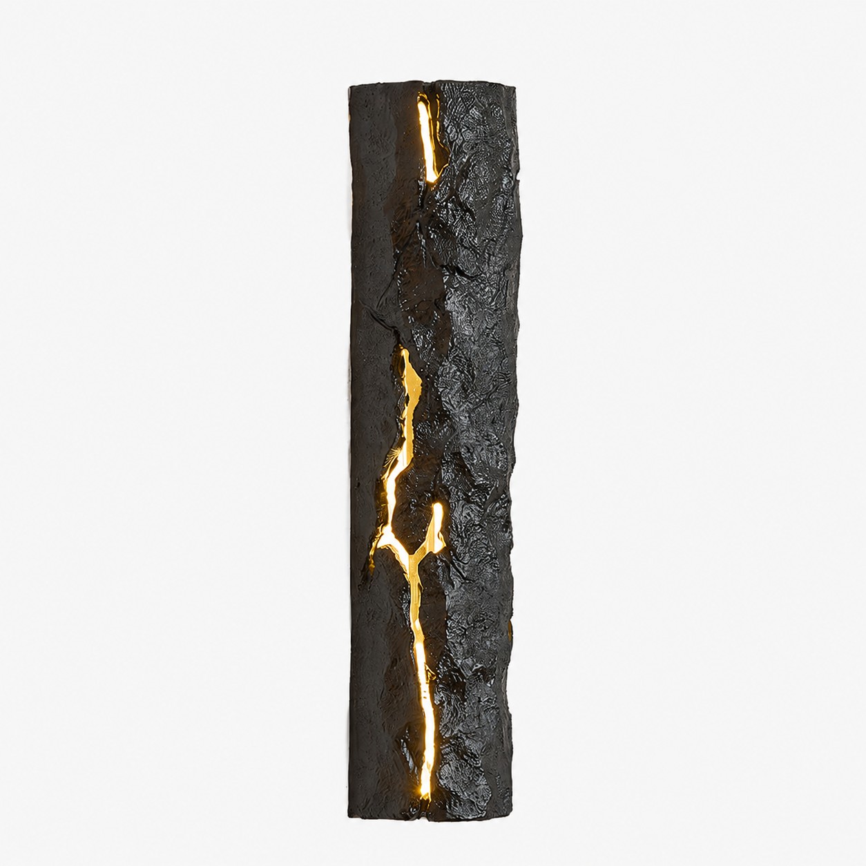 sku charcoal black resin crack wall light