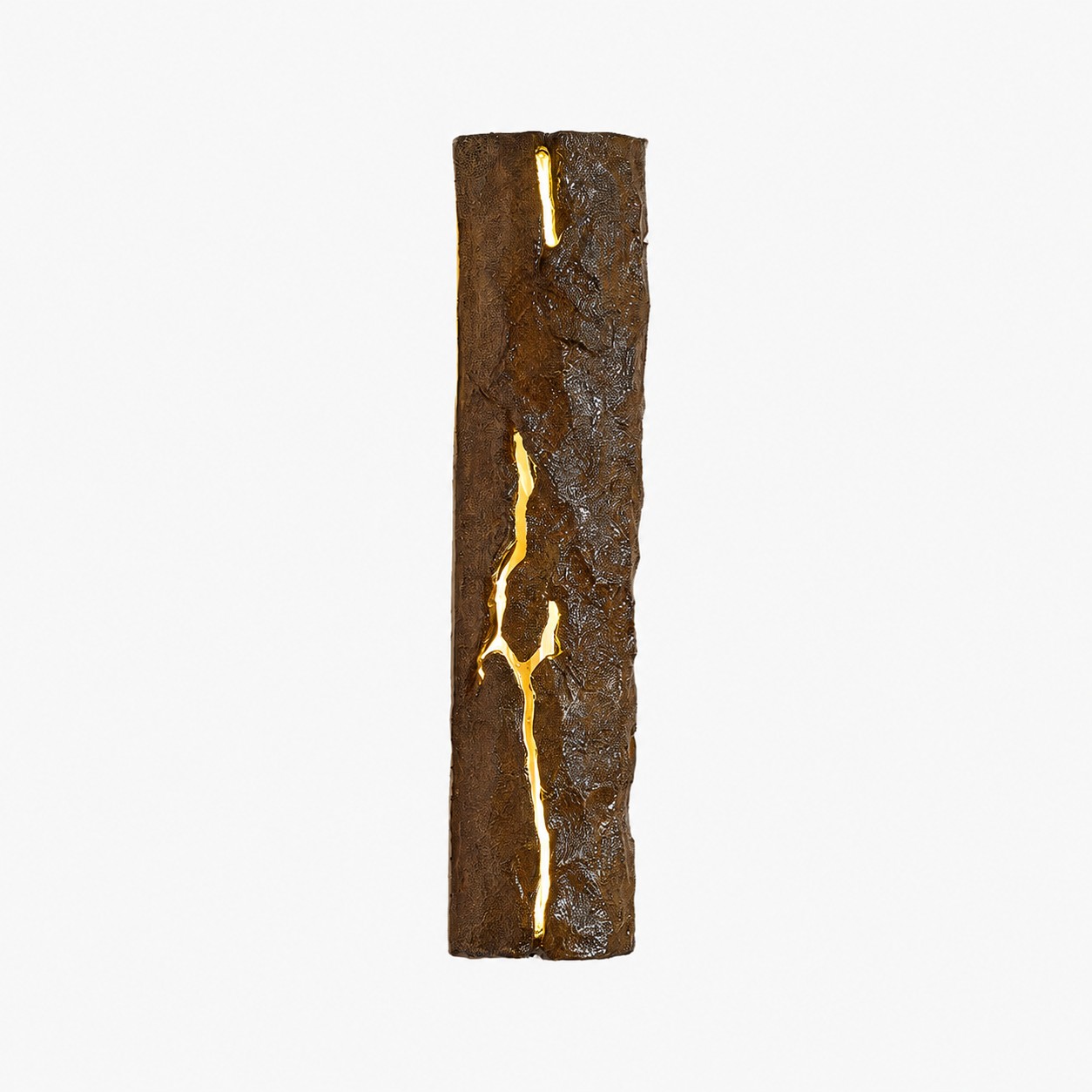 sku wood brown resin crack wall light