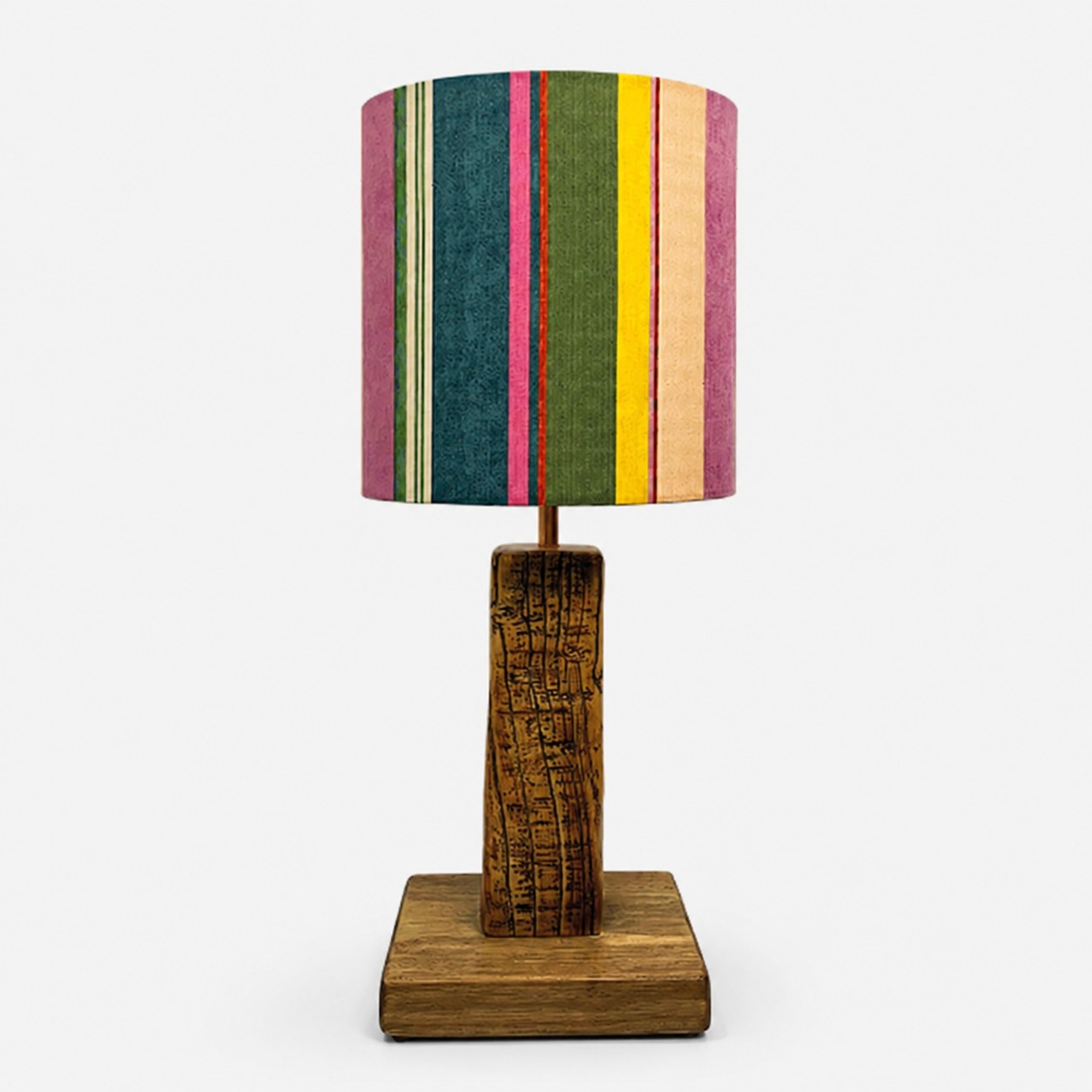 Multicolor Stripe fabric table lamp