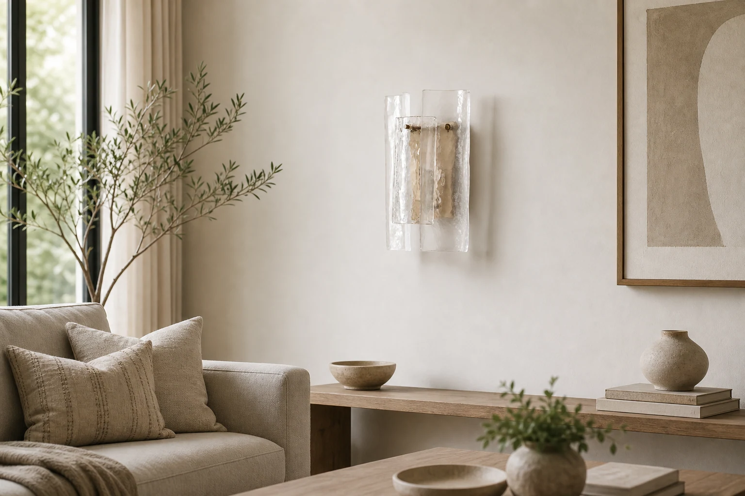 Pazo wall lamp shown in a lifestyle interior setting