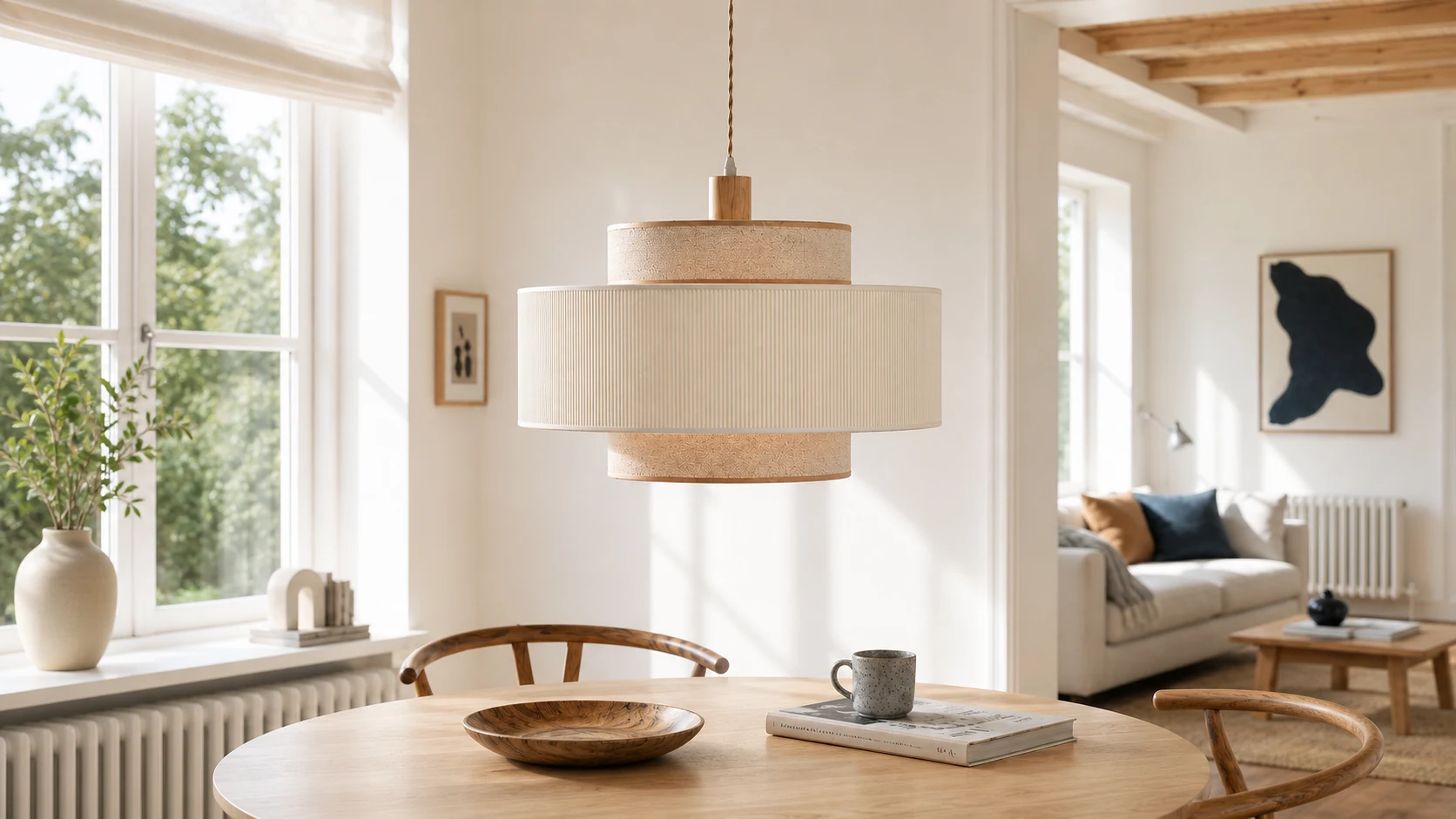 Bianella Pendant Lamp in a warm dining room scene