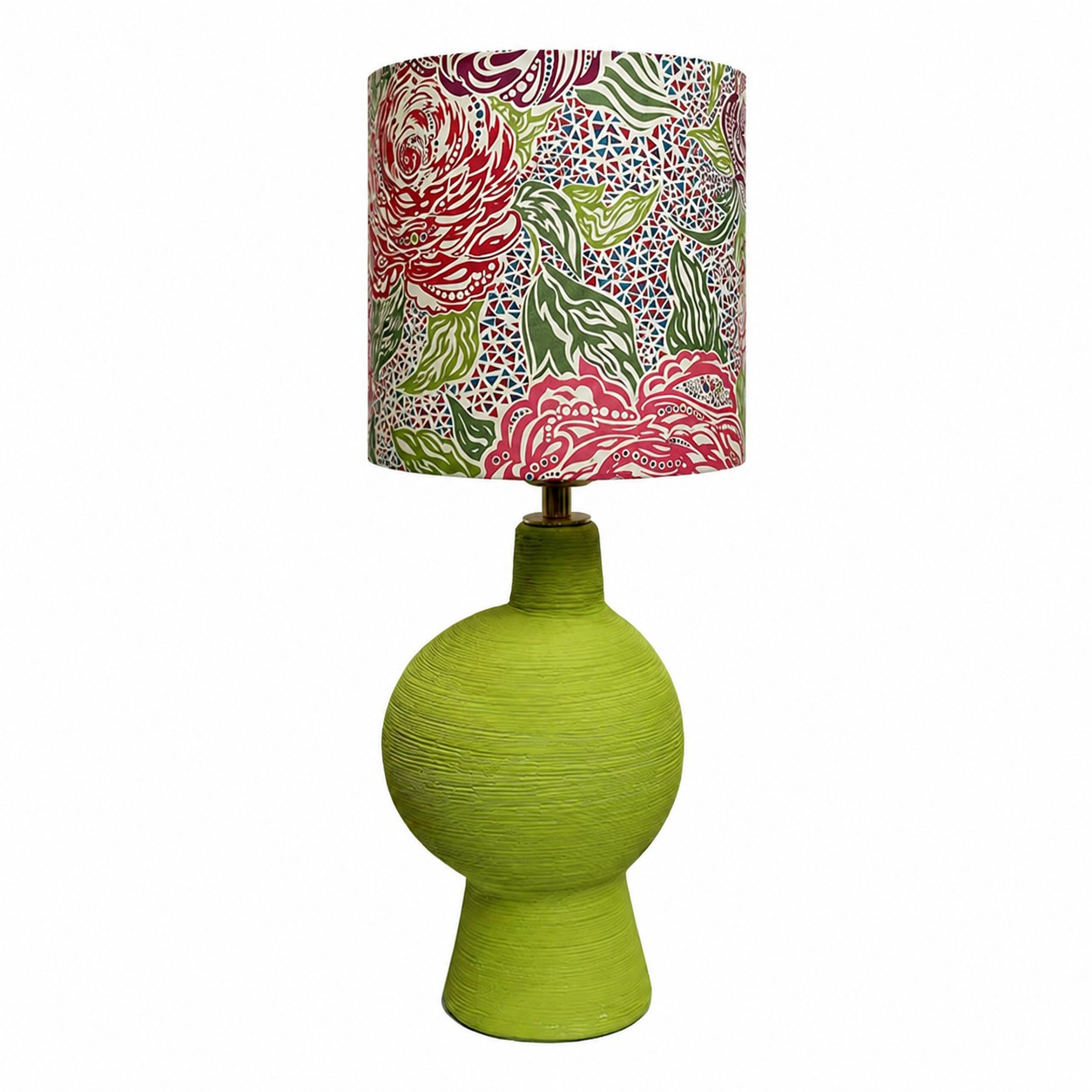 Vertical Stripe table lamp in a styled room