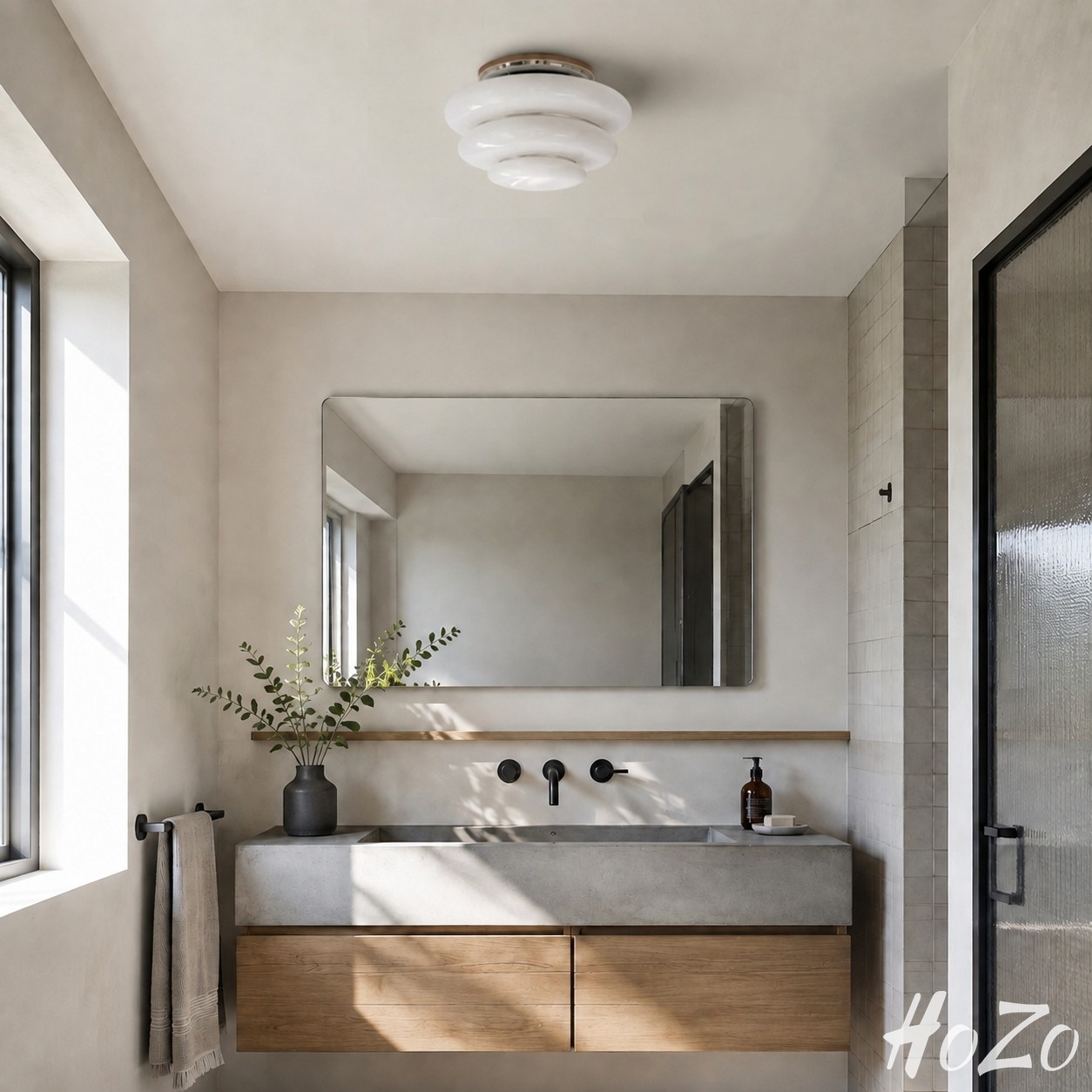 Plafoniera a strati Cirren – Apparecchio da soffitto artistico a silhouette circolare per sala da pranzo, scena 4