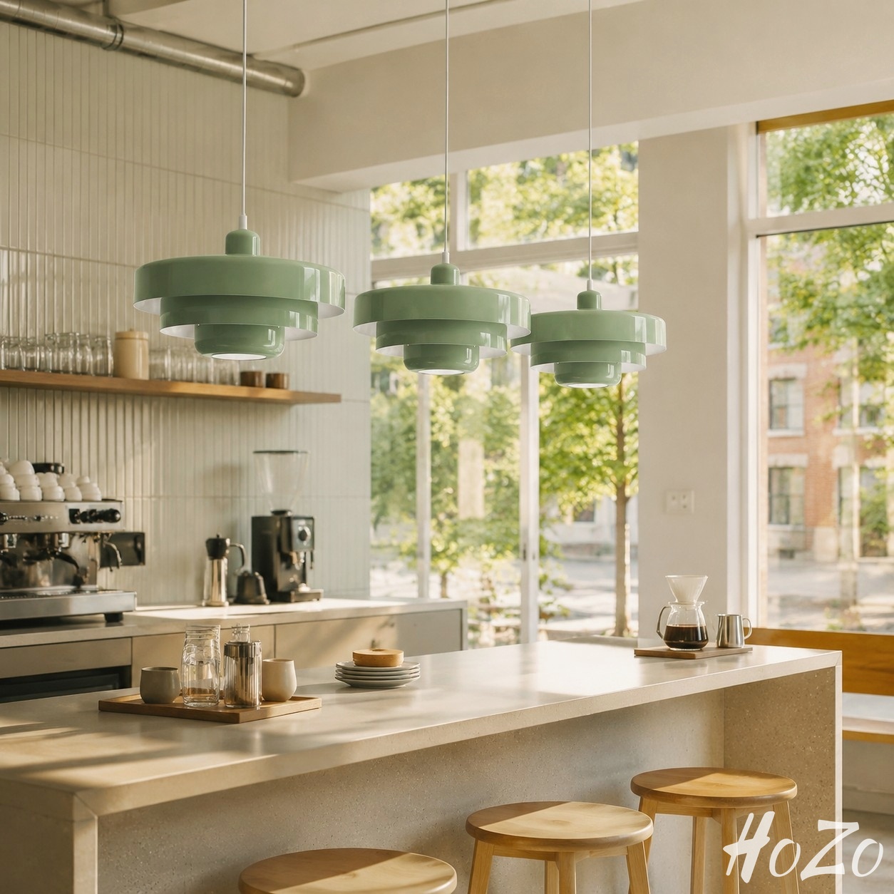 Malero Drielagige Macaron Hanglamp – Moderne Schijfvormige Plafondlamp voor Eetkamer of Keukeneiland kamer scène 4